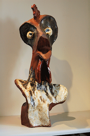 Skulptur af Martin Bruggisser p International Art Festival i Kerteminde 2014